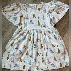 Kate Quinn Cream Dress with Winnie the Pooh Pattern
